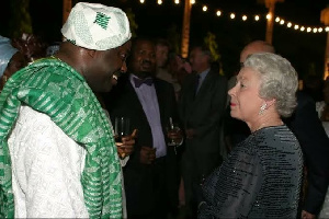 Chief Dele Momodu and Queen Elizabeth II