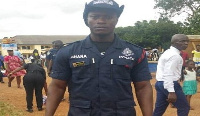 A photo of the fake police officer