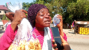 A trader speaking to GhanaWeb