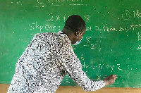 Dr. Yaw Osei Adutwum teaching Kwaso M.A JHS in Ejisu