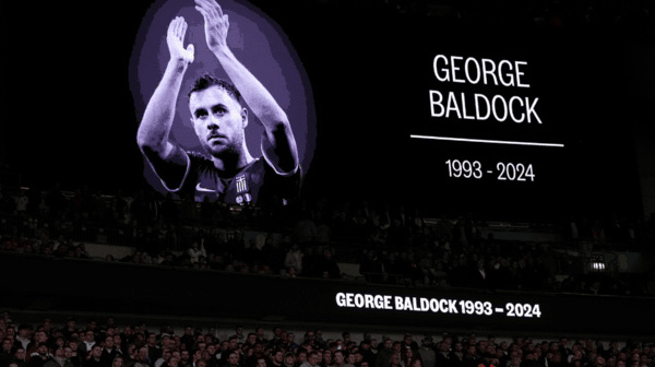 Football paid tribute to George Baldock ahead of England's game with Greece at Wembley Stadium