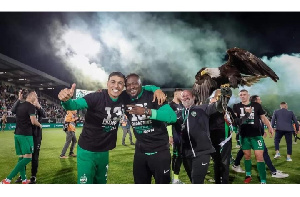 Bernard Tekpetey helped his team secure their fourth consecutive league title with Ludogorets