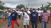 Bice Osei Kuffour (Obour),  during the clean-up exercise