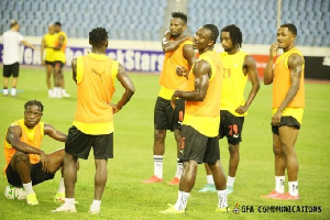 The team trained for the first time at the Accra Sports Stadium