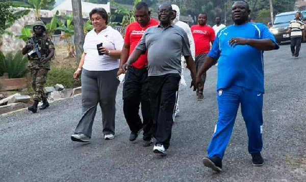 Former Ministers under NDC going for a walk (File photo)