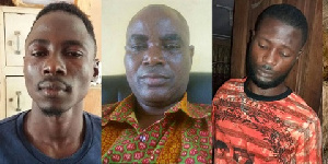 Attah Kwadwo, suspect, C/inspector Emmanuel Ashilevi (m),  Prince Osei suspect