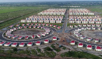 An aerial view of the Saglemi Housing estate