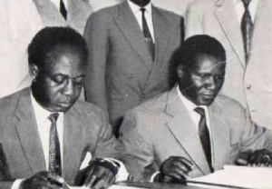 Kwame Nkrumah and  President Ahmed Sekou Toure