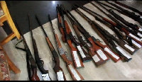 Police retrieved  20 long barrel guns, 2 pistols and other ammunitions