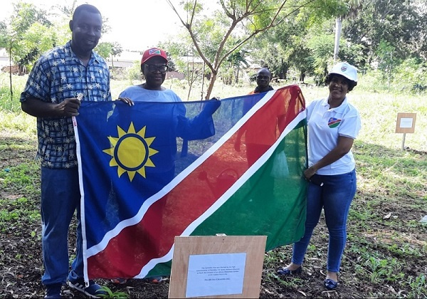 Namibia's High Commissioner with some members of the Ho town