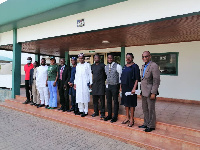 Members of the media meet officials of the Nigerian High Commission