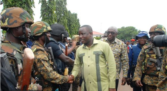 The Vanguards claim the illegal miners threw stones at them and also opened fire on them