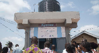 The water kiosk was constructed by GYEM and residents of Treba