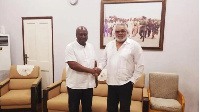 Former president John Dramani Mahama with Late JJ Rawlings