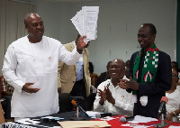 Mahama at NDC office to submit nomination forms