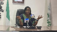 Chairman Nigerians in Diaspora Commission, Abike Dabiri-Erewa dey address tori pipo for Abuja