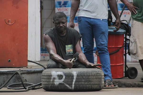 There is now a 100% increase in pumping a car tyre, this means it will cost a driver GH¢2 per tyre