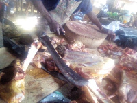 A butcher at work