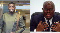 John Dumelo and President Nana Addo Dankwa Akufo-Addo