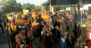 Culture display at Christian Atsu's funeral