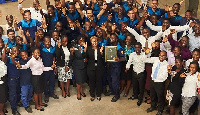 Staff of Royal Crown Packaging Limited showcasing their award