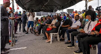 Lagos State Governor, Mr. Babajide Sanwo-Olu, addressing Store Owners