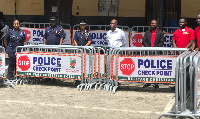 Ghana Police Service received 50 barricades from Heritage Christian College