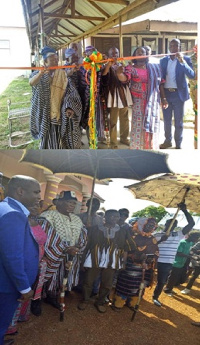 Mr Adam Braimah and other officials during the inauguration of the projects