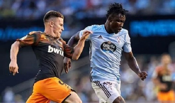 Joseph Aidoo (right) in action for Celta Vigo