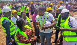 Dr. Bernard Okoe-Boye at the construction site of the La General Hospital
