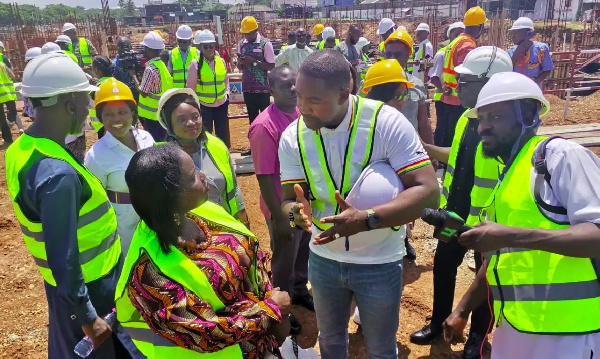 Dr. Bernard Okoe-Boye at the construction site of the La General Hospital