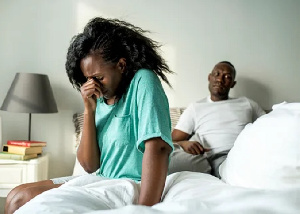 Black Couple In Bed 