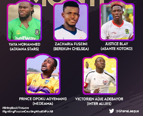 Five players made the shortlist