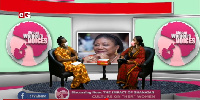 Rhoda Doku speaking on the show