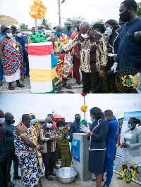 President Akufo-Addo commissioning 146 water systems in the Central Region