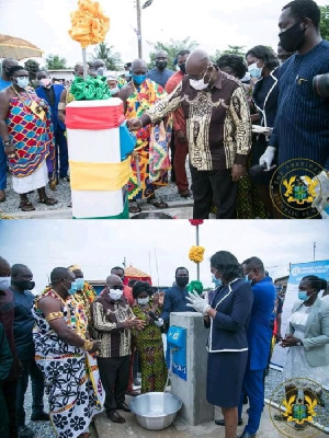 President Akufo-Addo commissioning 146 water systems in the Central Region