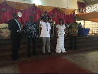 Emmanuel Korsi Bodja with others at the thanksgiving service