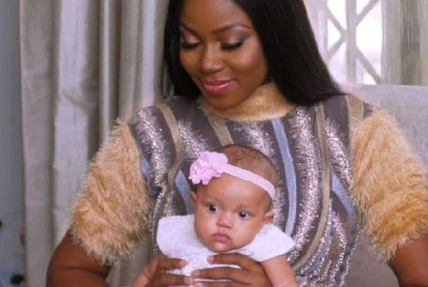 Yvonne Nelson and her baby girl