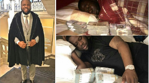 Ray Hushpuppi, photo of when he used to sleep (pose) with a million Naira in 2010