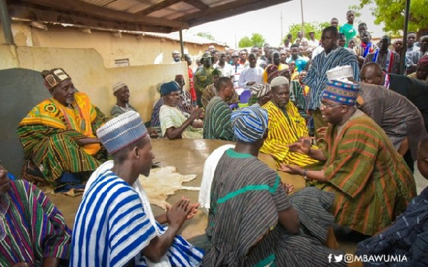 Vice President Bawumia in front of Garu Chief