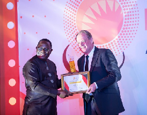 The award to the company was presented by Mr. Wisdom Ahiataku-Togobo