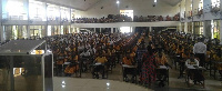 The students partaking in the examination