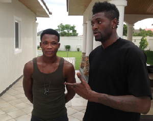 Adebayor and former Black Stars defender Emmanuel Adebayor