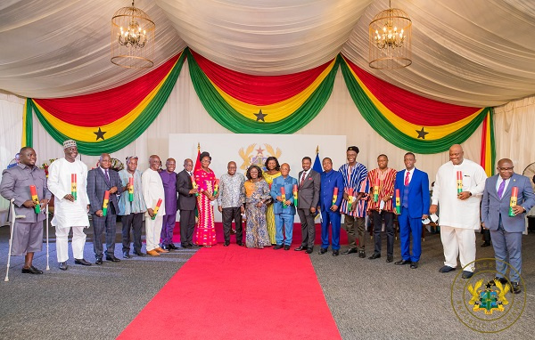 Akufo-Addo with his ministers