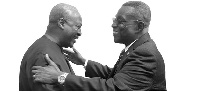 Former President John Dramani Mahama with late predecessor Professor John Evans Atta Mills