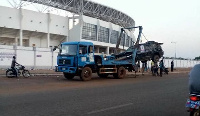 Bugri Naabu's vehicle was towed away from the stadium after the elections