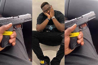 Medikal with his confiscated gun