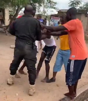 POLICE ATTACK Amasaman