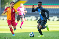 Eric Appiah hit the net for Club Brugge