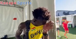 Alex Amankwah crying after his disqualification